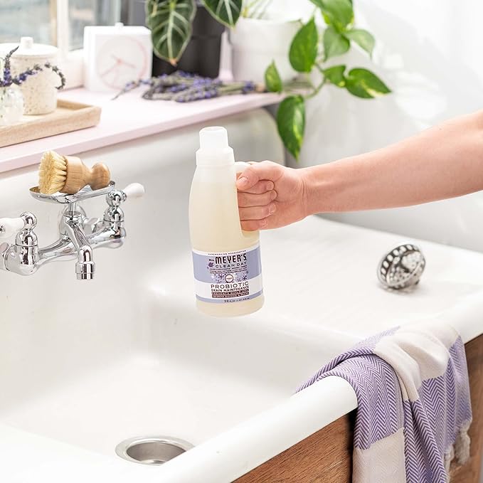 MRS. MEYER'S CLEAN DAY Probiotic Drain Maintenance Liquid,Lavender,Freshens Disposals and Drains,32 Fl Oz,(Pack of 2)