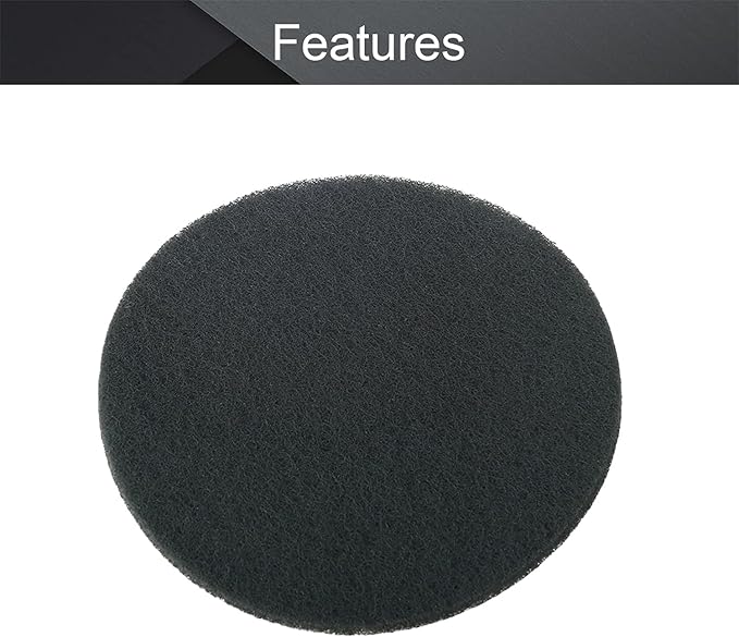 Utoolmart 7 Inch Scrubber Scouring Pads 1200 Grits Drill Scuffing Disc Hoop and Loop Surface Conditioning Disc Gray 6Pcs