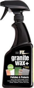 Granite Wax Plus - Granite Cleaner & Polish, Hard Water Stain Remover, Kitchen, and Bathroom Cleaner - Streak-Free Shine, Carnauba Wax, Banana Scent, 16 oz