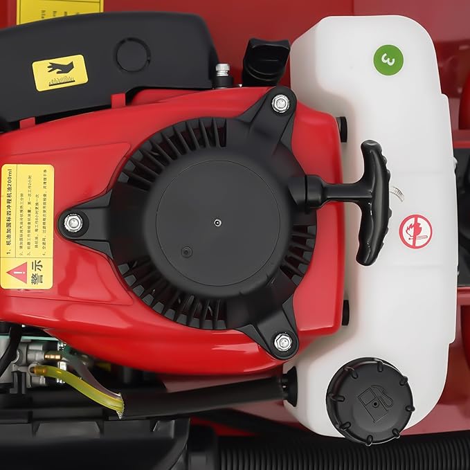 4-Stroke 63CC Gas Powered Tiller Cultivator for Garden Yard 8500-9000rpm Rototiller Tilling Tool Gas Tiller- Ideal for Garden, Lawn, Soil Cultivation, Weed & Digging
