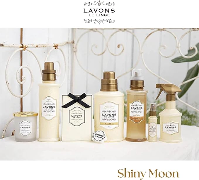 LAVONS Natural Fabric Conditioner for Sensitive Skin, Plant-Based Laundry Softener for Baby & Pet, Reduces Fabric Wrinkles, Long-Lasting Scent & Odor Control from Japan, SHINY MOON, 20.3 Fl Oz
