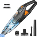 GHUSTAR Handheld Vacuum Cordless - 25000PA Strong Suction Hand Held Car Vacuum Cleaner Portable with Multi-Nozzles - Lightweight Dust Busters Rechargeable for Home Car Office Pets 2 Levels