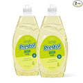 Amazon Brand - Presto! Concentrated Dish Soap, Lemon Essential Oil Scent, Removes Stuck-on Food and Grease, Phosphate-Free Formula, 30 fl oz, Pack of 2
