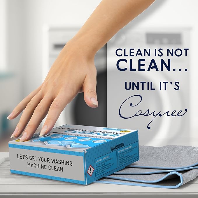 24 Washer Cleaner Tablets – Deep Cleans & Deodorizes All Washers, Removes Grime & Odor, Powerful Descaling Formula, Eco-Friendly, 1-Year Supply, Septic Safe
