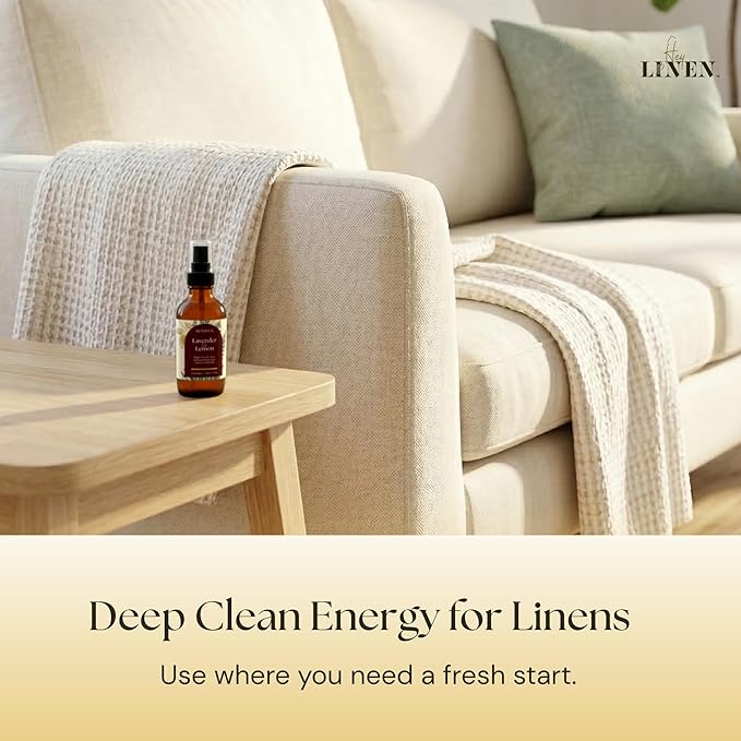 Lavender & Lemon Linen Spray | Clean Refreshing Aromatherapy Made with Pure Essential Oils | Fabric Freshener & Deodorizer for Carpet Kitchen Laundry Bathroom | 4 fl oz