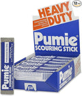 PUMIE Pumice Scouring Stick for Cleaning Toilet Rings Stain & Hard Water Rings, Extra Strong Heavy Duty Pumice Stone for Toilet Cleaning, Rust, Grills, Tough Bathroom, Ovens, Pools & Tubs - Pack of 12
