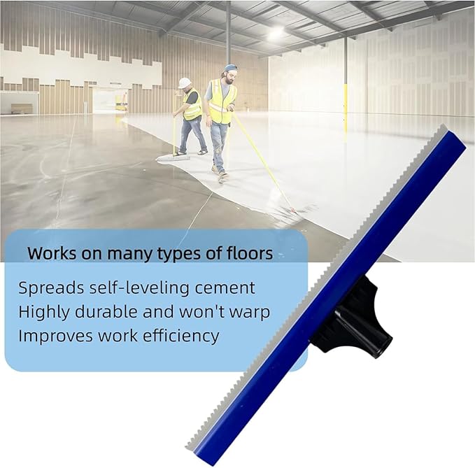 20 Inch Teeth Notched Squeegee, Epoxy Squeegee for Self Leveling Cement Urethane Epoxy Floor Tools, Lightweight Floor Wall Spreader, Professional Tool for Garage Floors Driveways Walls #20