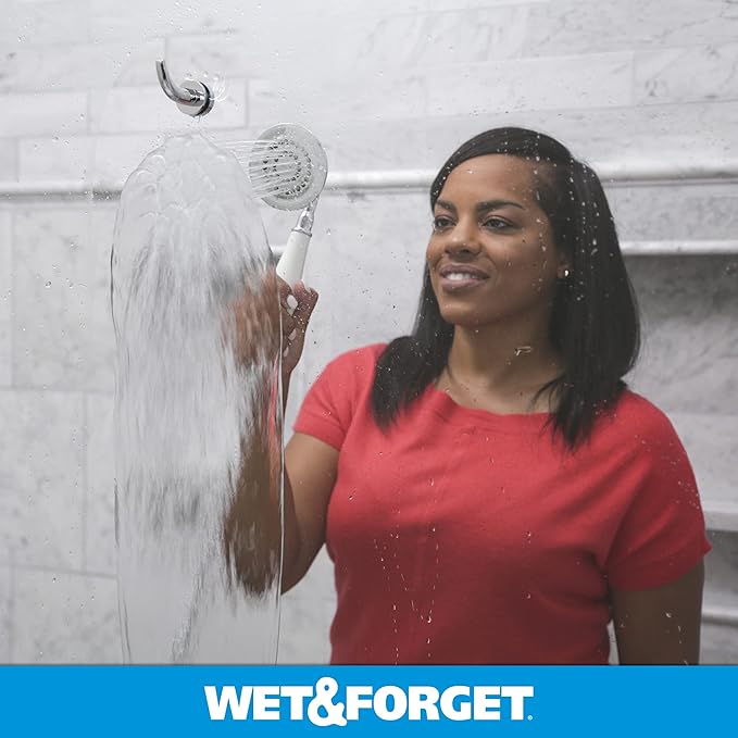 Wet & Forget Shower Cleaner Multi-Surface Weekly No Scrub, Bleach-Free Formula Vanilla Scent, 128.00 Fl Oz (Pack of 1)
