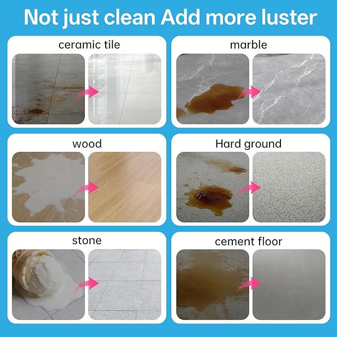 Floor Cleaning Solution Compatible with Roborock Cleaning Solution, Residue & Streak Free, Suitable for All Robot Vacuum Cleaners and Wireless Wet Dry Dual-Use Vacuum Cleaners