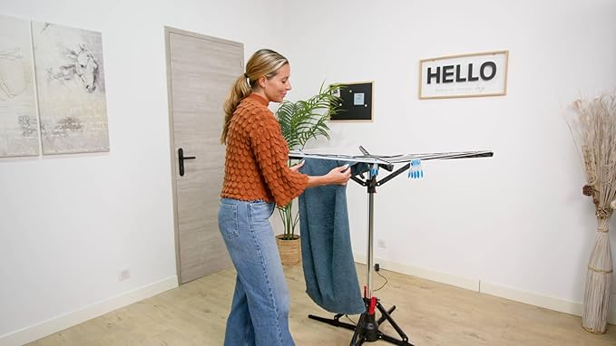 Rotating Cloth Dryer – Electric Drying Rack with 2-Hour Auto Shut-Off | Foldable, Lightweight, 20kg Max Load | 120-Minute Timer | 18V DC Power | Indoor Clothes Drying Solution