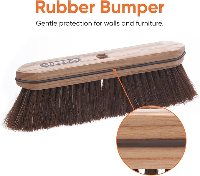 Refill Head for Kitchen and Home – Heavy Duty Household Broom for Easy Sweeping Dust and Wisp Floors and Corners (Horsehair)