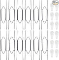 Bilillo 12 Pack Plate Hangers for The Wall, Suitable for 9-11 Inch Decorative Plate,Invisible Heavy Duty Wire Plate Holder with Wall Hooks, Plate Hangers for Displaying Plates, Platter, Dish (Black)