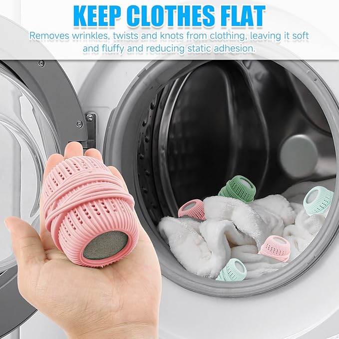 6Pcs Washing Machine Laundry Ball Fabric Softener Dispenser Balls for Washing Machine TPE Household Fabric Softener Dispenser Softener Ball Dispenser Laundry Detergent Balls for Laundry Room(6pcs)