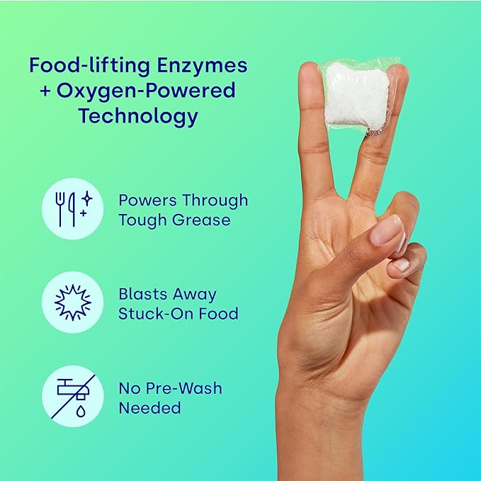 Dropps UltraWash Dishwasher Detergent Pods, Unscented (64 Ct) - Free & Clear | Cuts Grease & Stuck-On Food | Sparkling Dishes & Glasses | Residue-Free | Clean Ingredients | Plastic Free Packaging