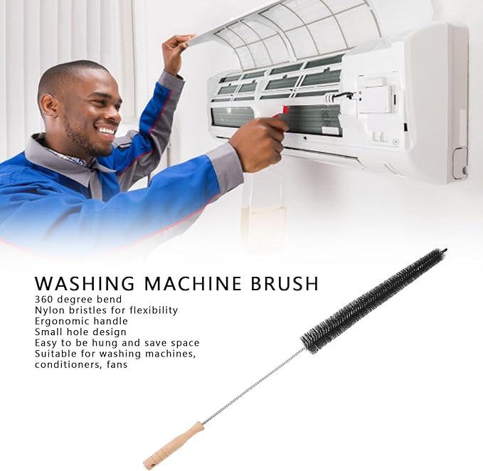 Long Washing Machine Cleaning Brush Sink Drain Cleaner Load Washer Cleaner Drum Brush for Conditioners Fans