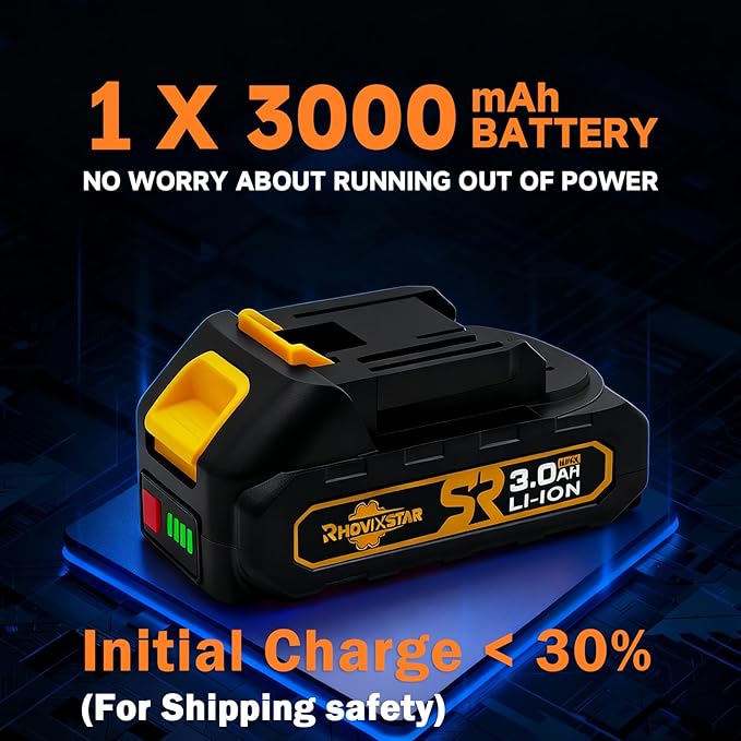20V MAX Cordless Drill, Power Tool Combo Kit with 1x Battery and Charger, 23pcs Drill Bits, Variable Speed, for DIY/Wood/Wall/Metal/Home Repair