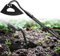 Hardened Hollow Hoe with Long Handle 48 inch Heavy Duty Garden Hoe Tool - Ergonomic Weeding Tool for Lawn, Yard & Farm, Rust-Resistant Steel with Comfort Grip, Easy Adjust & Storage