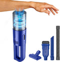 Handheld Vacuum Cordless, 5-in-1 Car Vacuum Portable Cordless 30 Mins Rapid Rechargeable Hand Vacuum Brushless Motor 19000Pa Strong Suction, Dust Busters for Car Home with 4 Nozzles, Blue