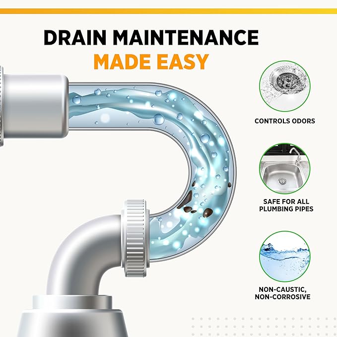 Instant Power Professional Enzyme Drain Cleaner, Drainage Clog Remover, 128 Fl. Oz.