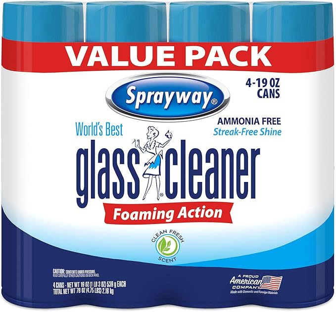 Sprayway Glass Cleaner - 4/19oz cans