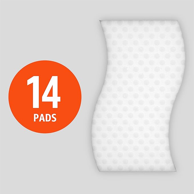 Amazon Basics Extra Durable Cleaning Erasers, Removes Scuff Marks and Dirt from Walls, Floors and Doors, 2 Packs of 7