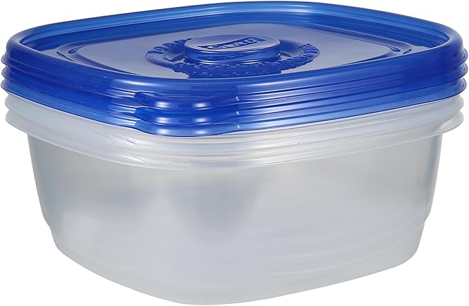 Glad GladWare XL Square Food Storage Containers with Lock Tight Lids, Family Size BPA Free Plastic Containers for Leftovers and Meal Prep, Reusable Dishwasher Safe, 104 Oz, 3 Count - 3 Pack