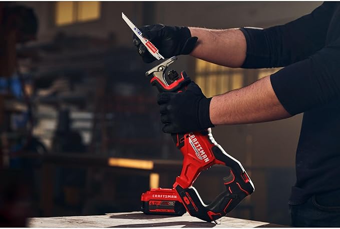 CRAFTSMAN V20 RP Cordless Reciprocating Saw, 3,200 RPM, 8 inch, Bare Tool Only (CMCS351B)