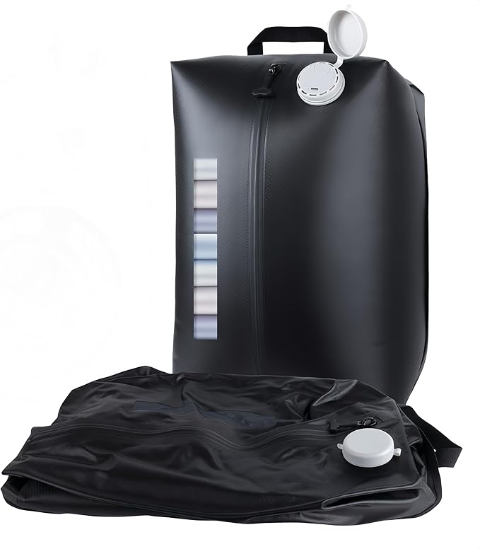 Professional Vacuum Bags with Built-in Pump, 30L IP67 Vacuum Seal Bags with See-through Window, Space Saver Bags for Clothing Travel(Black)