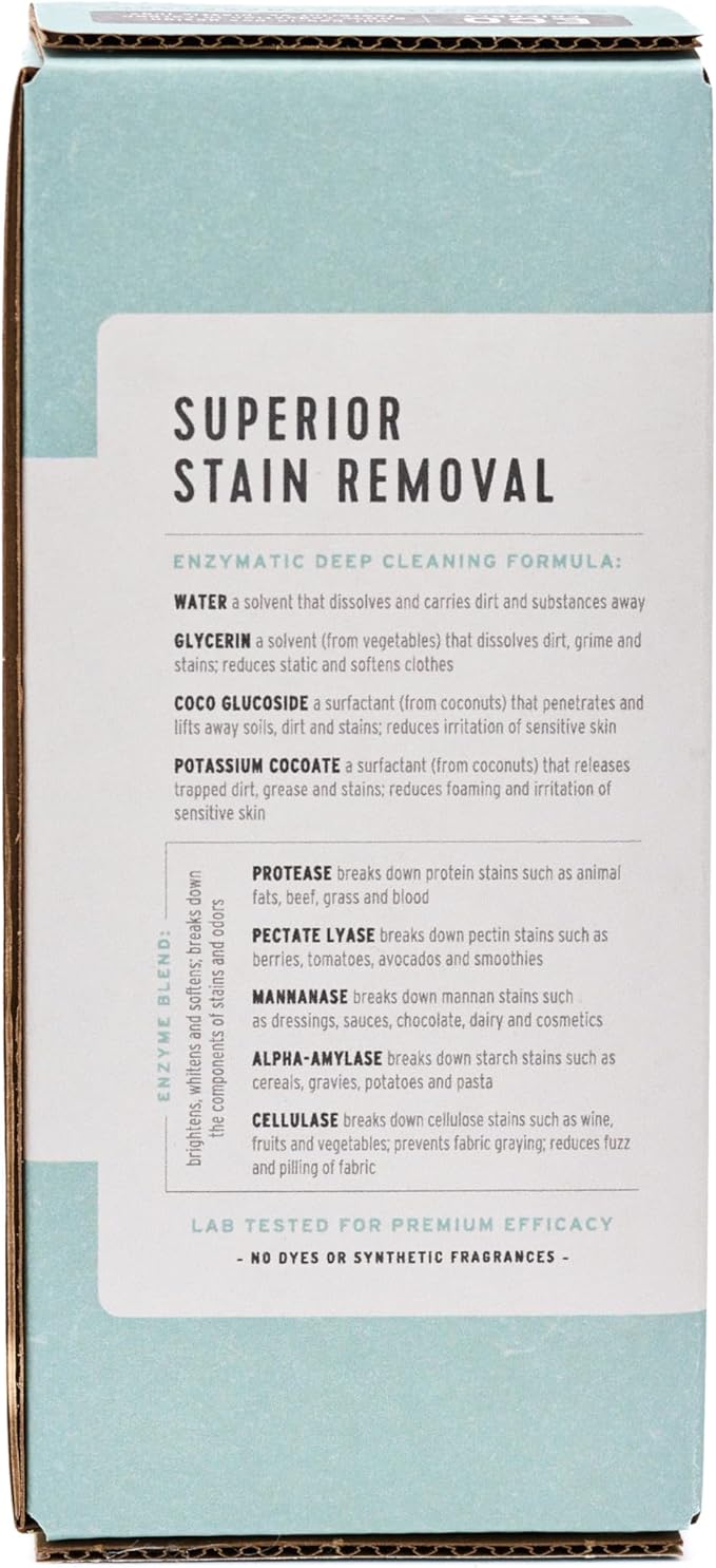 Root & Splendor Non Toxic Stain Remover Refill - Natural Stain Remover for Laundry | Eco Friendly, Plant Based, EWG Verified, Unscented, 1.5 Liter