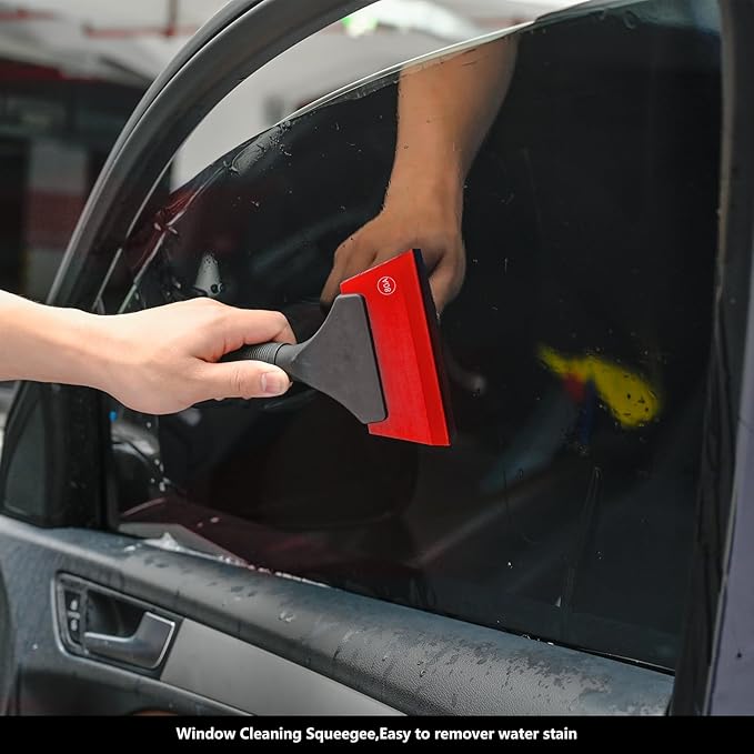 EHDIS Multi-Purpose Small Rubber Squeegee for Window, Glass, Shower Door, Car Windshield Squeegee with Different Hardness Anti-Scratch Small Window Squeegee (Mix)