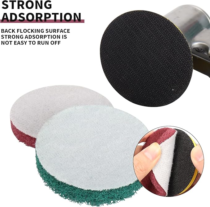 4 Inch Drill Brush Power Scouring Pads - Heavy Duty Tub and Tile Cleaner - Household Cleaning Kit Includes Drill Attachment, 5 Red, 5 Stiff Green Scrubber Pads