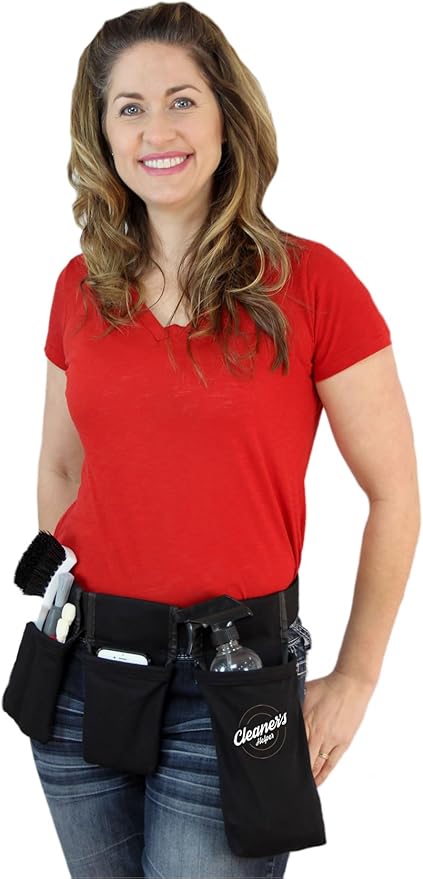 Cleaner's Helper PROFESSIONAL Tool Belt for Janitorial, Custodial, Maid, Housekeeping, Carpet Cleaning, & Cleaning