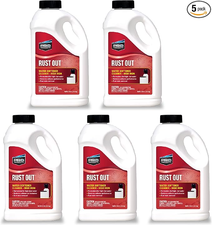 Pro Products Rust Out RO05B Water Softener Cleaner And Iron Remover, 4.75 lb. Bottle, 5 Pack