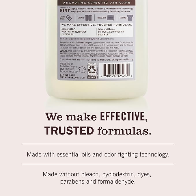 MRS. MEYER'S CLEAN DAY Fabric Freshener, Lavender scent, 20 Ounce Bottle