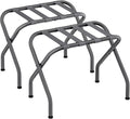 SONGMICS Luggage Rack for Guest Room, Set of 2 Suitcase Stands, Foldable Steel Frame, for Hotel, Bedroom, Holds up to 110 lb, 27.2 x 15 x 20.5 Inches, Slate Gray URLR001G02