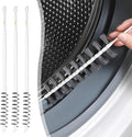 3 Pack Washing Machine Cleaning Brush, Crevice Brush of Drum Washing Machine, Home Essentials Cleaning Brush, Long Coil Brush Washing Machine Brush Stiff Bristle Cleaning Tool (3Pcs White)