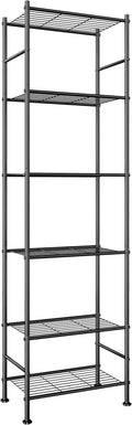 Abiglifty Storage Shelves, 6-Tier Metal Shelving, Closet Shelves with Adjustable Leveling Feet, Shelf Organizer for Kitchen, Pantry, Laundry