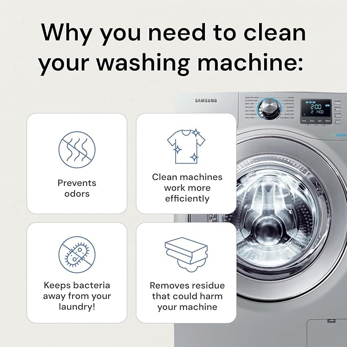 Grab Green Washing Machine Cleaner Pods - Fragrance Free, 5 Cleaning Pods