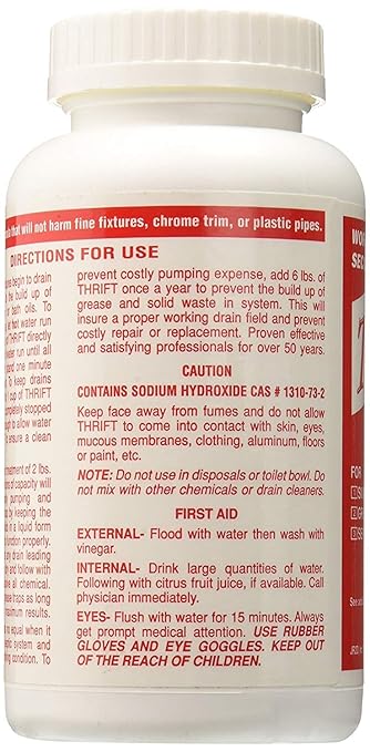Thrift T-100 Alkaline Based 1-Pound Granular Drain Cleaner (2-(Pack))