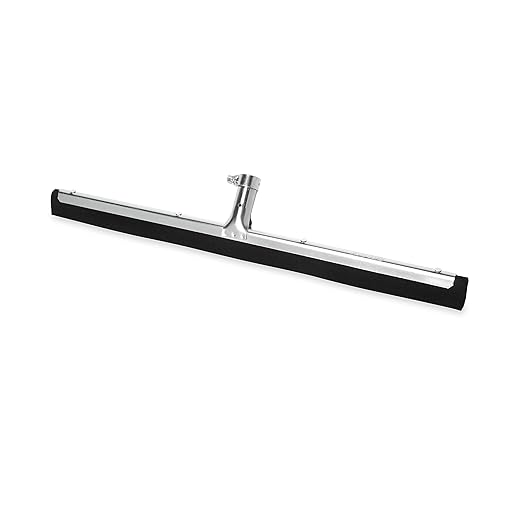 Rubbermaid Commercial Products Standard Floor Squeegee, 22-inch Dual Moss, Silver/Metal, Heavy Duty Rubber Floor Scrubber for Bathroom/Garage/Tile in Office Environment