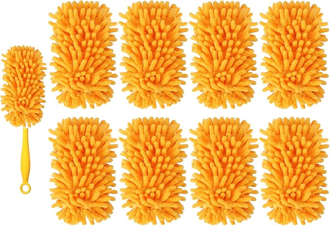 Reusable Duster Refill Compatible with Swiffer Duster Kit - Pet Heavy Duty Duster Refills Fit for Swiffer Extended Handle Duster - Microfiber 360 Duster Refills for Dusting Cleaning, 8 Pack