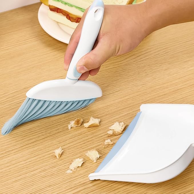 Broom with Dustpan Combo Set for Clean - Broom and Dustpan Set, 61" Broom and Dust Pan with Long Handle, Dust Pan and Broom Set, Broom with Dustpan Set Suitable for Home, Kitchen, Office, Salon, etc.