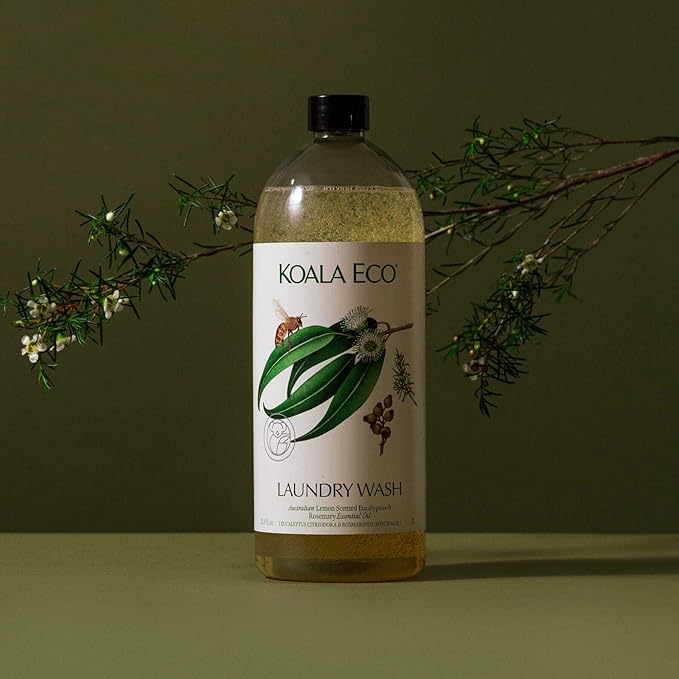 Koala Eco Laundry Wash - with Australian Essential Oils (5.67 Fl Oz (Pack of 6), Lemon Scented Eucalyptus & Rosemary)