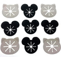 20PCS Sock Rings, Sock Clips, Sock Holders Locks Washing Sorters Laundry Storage Organization for Washing and Dryer Machine, Soft Rubber Sock Keepers, Black Mouse/Bear and White Cat Pattern