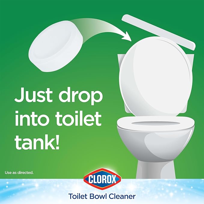 Clorox Ultra Clean Toilet Tablets Bleach 2 Count, 3.5 Oz Each (Pack May Vary)