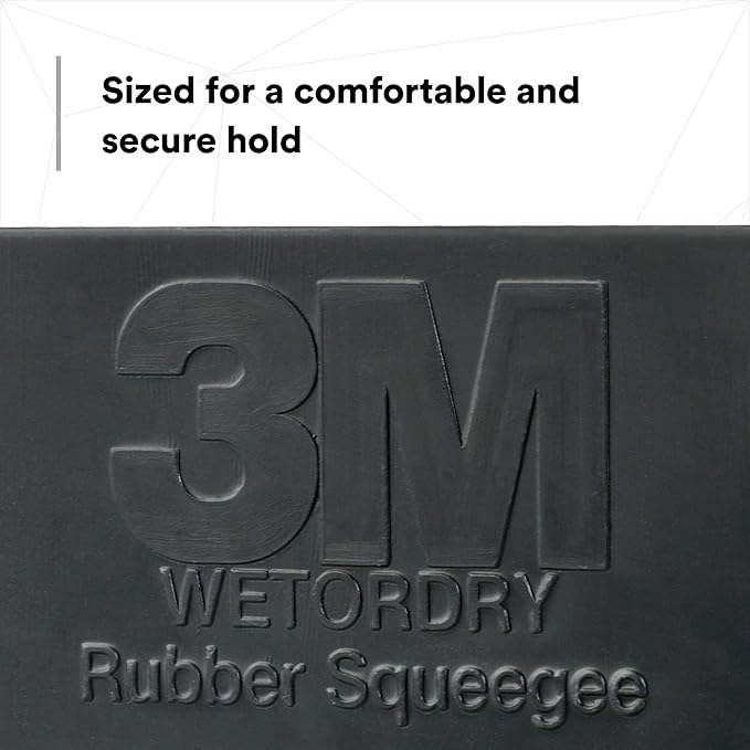 3M Wetordry Rubber Squeegee 05517, 2-3/4 in x 4-1/4 in, Comfort Fit, Flexible, For Wet Sanding