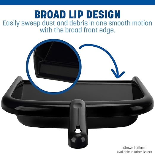 SPARTA Large Handheld Dustpan with Hanging Hole, Heavy-Duty Plastic Dustpan with Wide Lip for Countertops and Surfaces, Plastic, 10 Inches, Yellow