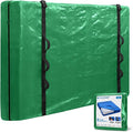 TICONN Mattress Bags for Moving, Heavy Duty Full Mattress Cover Storage Bag with Full-Around Handle and Adjustable Buckles (Green, Full)