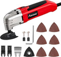AVID POWER Oscillating Tool, 22000 OPM Electric Oscillating Multi Tool with 3°Oscillation Angle, Cutting, Sanding, Grinding, Scraping, 11 Accessories & Universal Interface-Red
