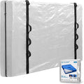 TICONN Mattress Bags for Moving, Heavy Duty Full Mattress Cover Storage Bag with Full-Around Handle and Adjustable Buckles (Clear, Full)